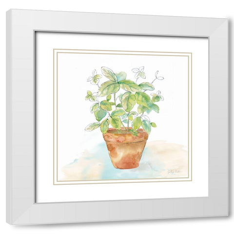 Let it Grow VI White Modern Wood Framed Art Print with Double Matting by Coulter, Cynthia