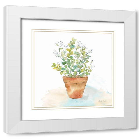 Let it Grow IX White Modern Wood Framed Art Print with Double Matting by Coulter, Cynthia