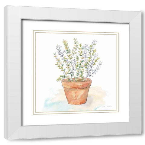 Let it Grow XI White Modern Wood Framed Art Print with Double Matting by Coulter, Cynthia