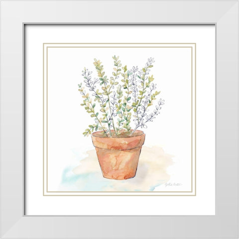 Let it Grow XI White Modern Wood Framed Art Print with Double Matting by Coulter, Cynthia