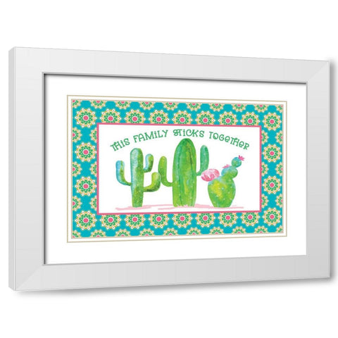 Playful Cactus X White Modern Wood Framed Art Print with Double Matting by Reed, Tara