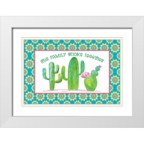 Playful Cactus X White Modern Wood Framed Art Print with Double Matting by Reed, Tara