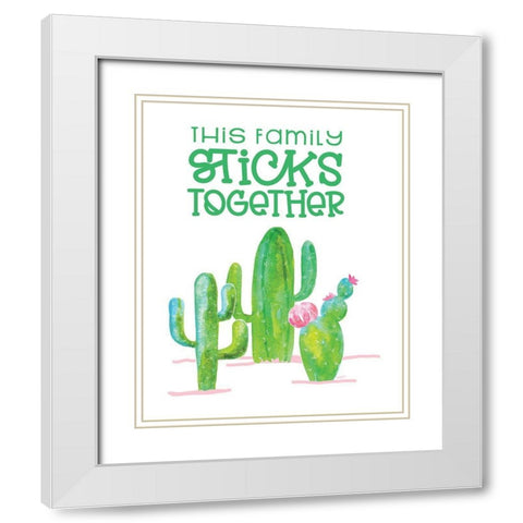 Playful Cactus XIII White Modern Wood Framed Art Print with Double Matting by Reed, Tara