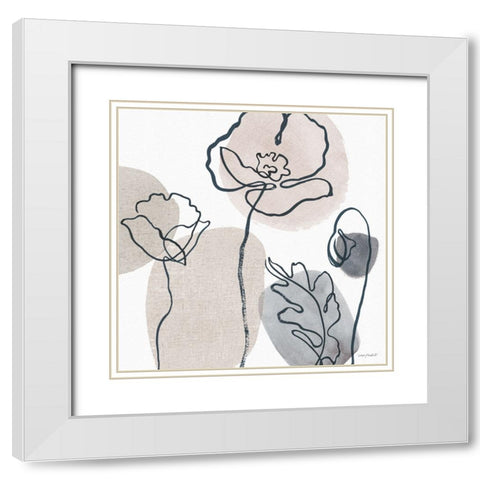 Think  Neutral 02A White Modern Wood Framed Art Print with Double Matting by Audit, Lisa