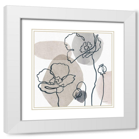 Think  Neutral 03A White Modern Wood Framed Art Print with Double Matting by Audit, Lisa