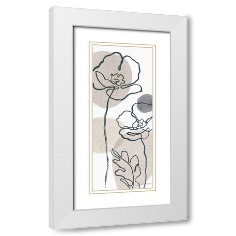 Think  Neutral 04A White Modern Wood Framed Art Print with Double Matting by Audit, Lisa