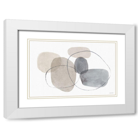 Think  Neutral 06A White Modern Wood Framed Art Print with Double Matting by Audit, Lisa