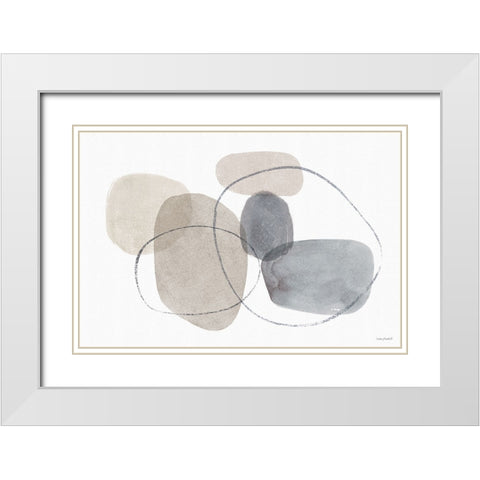 Think  Neutral 06A White Modern Wood Framed Art Print with Double Matting by Audit, Lisa