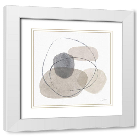 Think  Neutral 07A White Modern Wood Framed Art Print with Double Matting by Audit, Lisa