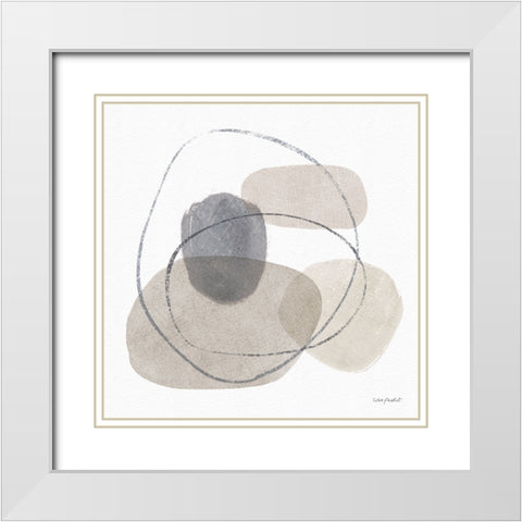 Think  Neutral 07A White Modern Wood Framed Art Print with Double Matting by Audit, Lisa