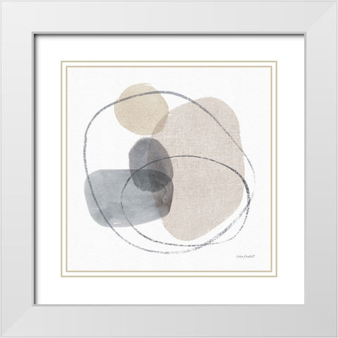 Think  Neutral 08A White Modern Wood Framed Art Print with Double Matting by Audit, Lisa