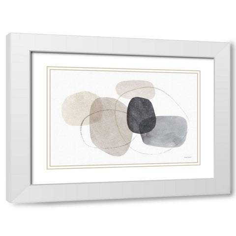 Think  Neutral 09A White Modern Wood Framed Art Print with Double Matting by Audit, Lisa