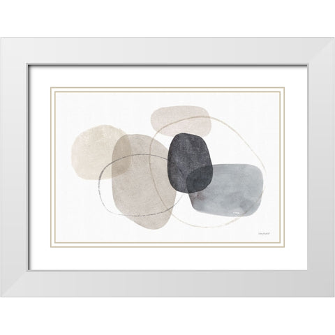 Think  Neutral 09A White Modern Wood Framed Art Print with Double Matting by Audit, Lisa