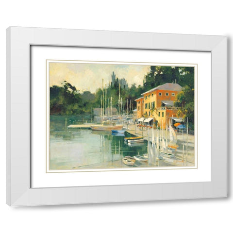Portofino Heights White Modern Wood Framed Art Print with Double Matting by Simandle, Marilyn