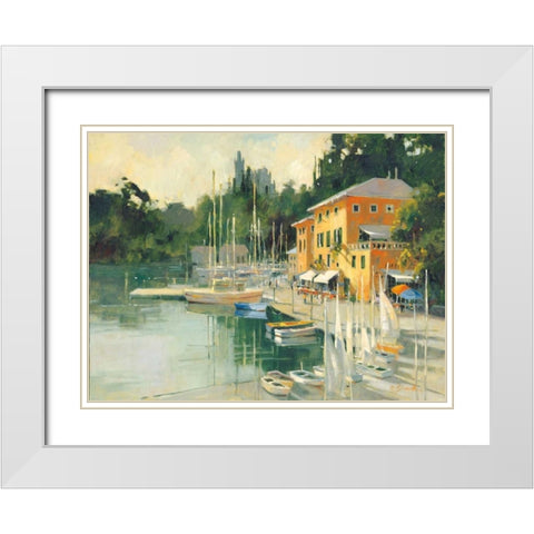 Portofino Heights White Modern Wood Framed Art Print with Double Matting by Simandle, Marilyn