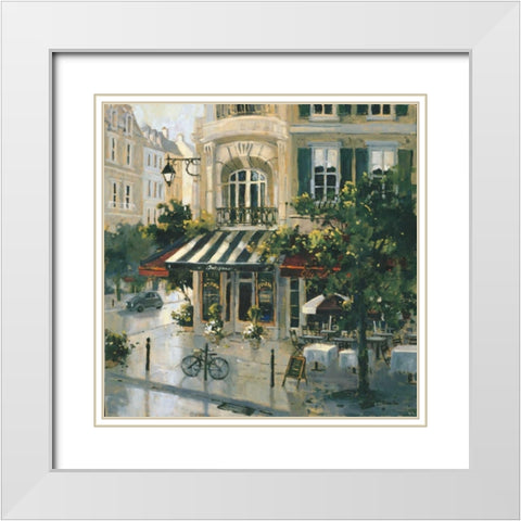 Antique Boulevard White Modern Wood Framed Art Print with Double Matting by Simandle, Marilyn