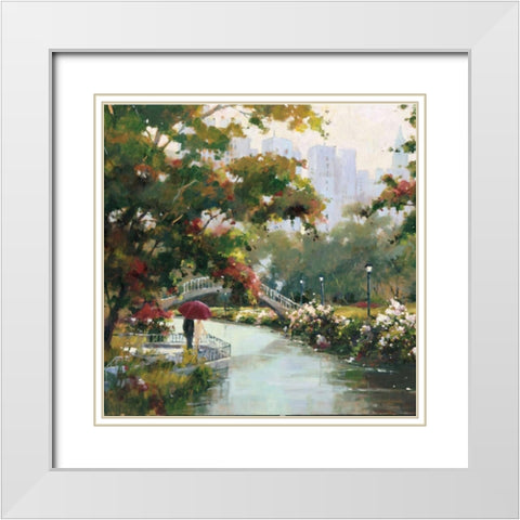 View From The Park White Modern Wood Framed Art Print with Double Matting by Simandle, Marilyn