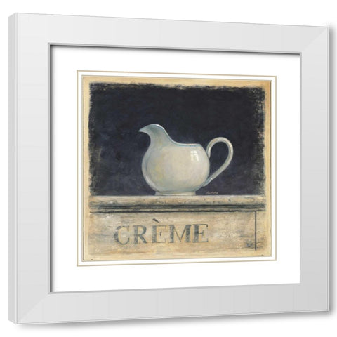 Cafe De Provence White Modern Wood Framed Art Print with Double Matting by Fisk, Arnie