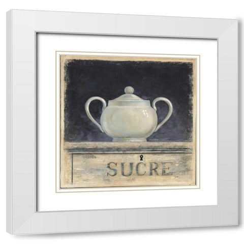 Sucre De Provence White Modern Wood Framed Art Print with Double Matting by Fisk, Arnie