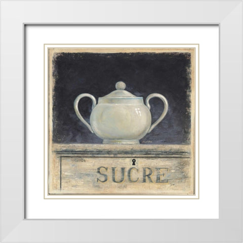 Sucre De Provence White Modern Wood Framed Art Print with Double Matting by Fisk, Arnie