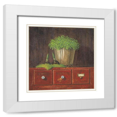 Persil White Modern Wood Framed Art Print with Double Matting by Fisk, Arnie