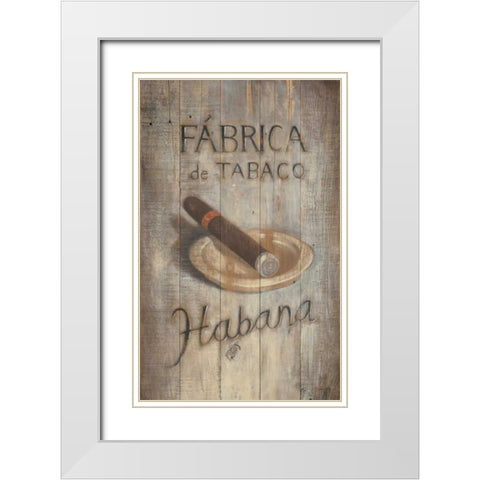 Fabrica de Tabaco White Modern Wood Framed Art Print with Double Matting by Fisk, Arnie