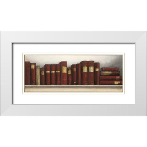 Study In Red White Modern Wood Framed Art Print with Double Matting by Fisk, Arnie