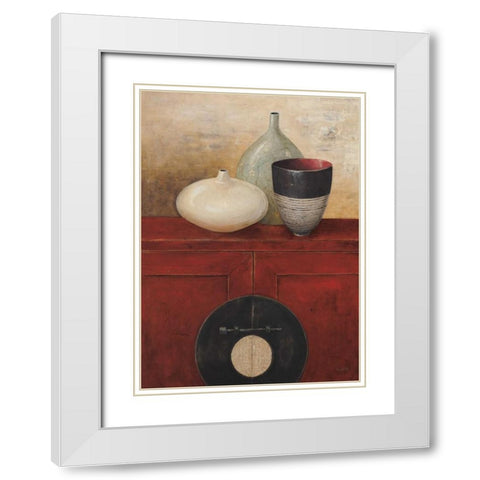 Asian Armoire - Rouge White Modern Wood Framed Art Print with Double Matting by Fisk, Arnie