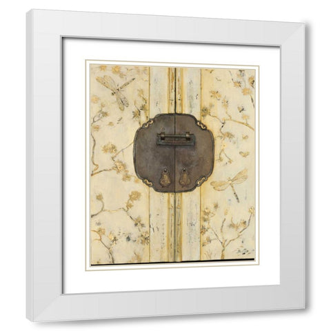 Dragonfly Armoire White Modern Wood Framed Art Print with Double Matting by Fisk, Arnie