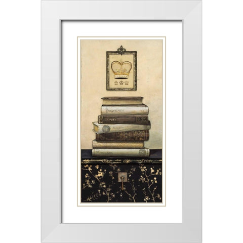 Book Story 2 White Modern Wood Framed Art Print with Double Matting by Fisk, Arnie