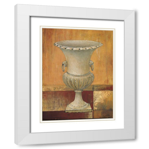 Urn 2 White Modern Wood Framed Art Print with Double Matting by Fisk, Arnie