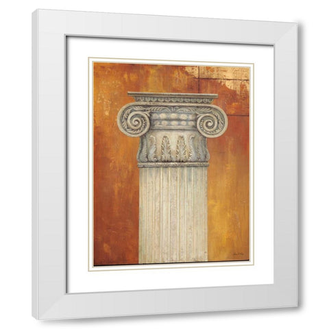 Pillar 1 White Modern Wood Framed Art Print with Double Matting by Fisk, Arnie