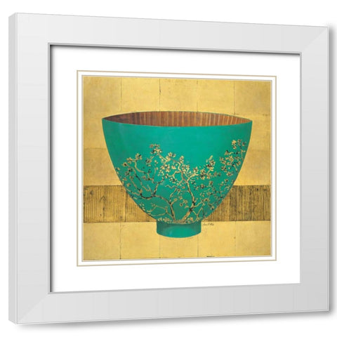 Blossom Bowl  White Modern Wood Framed Art Print with Double Matting by Fisk, Arnie