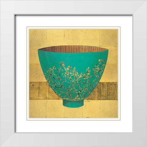 Blossom Bowl  White Modern Wood Framed Art Print with Double Matting by Fisk, Arnie