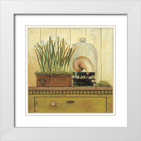 Vintage Garden 2 White Modern Wood Framed Art Print with Double Matting by Fisk, Arnie