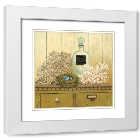 Vintage Garden 4 White Modern Wood Framed Art Print with Double Matting by Fisk, Arnie