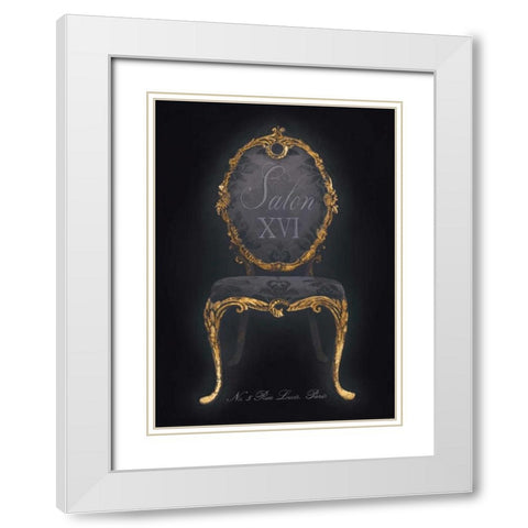 Salon XVI White Modern Wood Framed Art Print with Double Matting by Fisk, Arnie