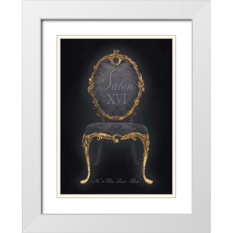 Salon XVI White Modern Wood Framed Art Print with Double Matting by Fisk, Arnie