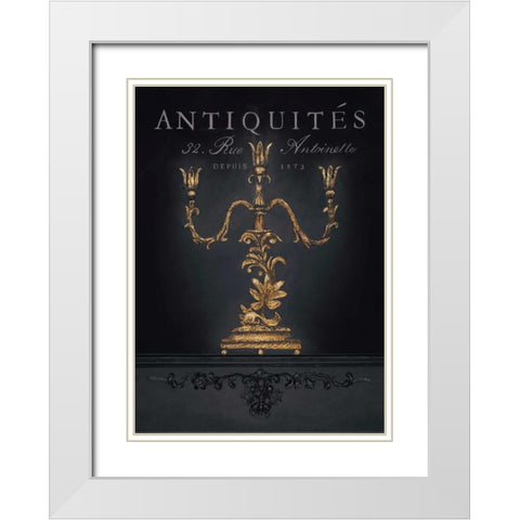 Antiquites White Modern Wood Framed Art Print with Double Matting by Fisk, Arnie