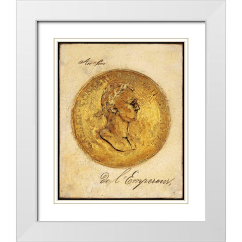 Golden Empire White Modern Wood Framed Art Print with Double Matting by Fisk, Arnie