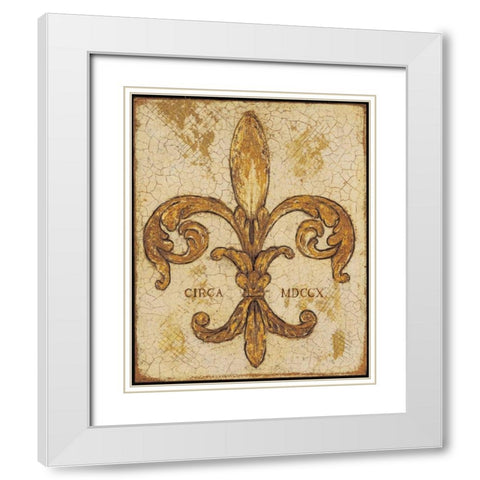 Ornamental Glory White Modern Wood Framed Art Print with Double Matting by Fisk, Arnie