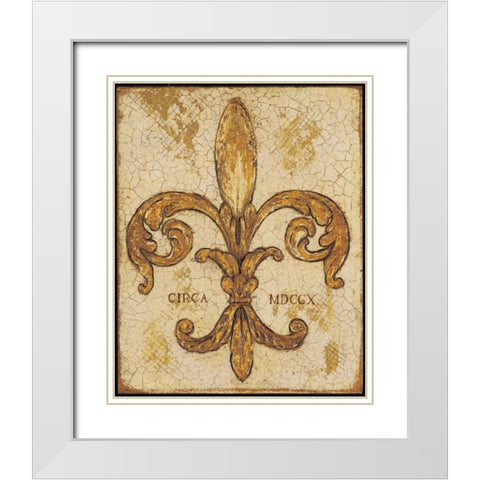 Ornamental Glory White Modern Wood Framed Art Print with Double Matting by Fisk, Arnie