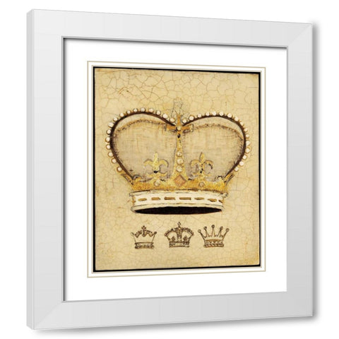 Royal Crown White Modern Wood Framed Art Print with Double Matting by Fisk, Arnie