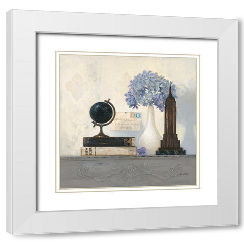 New York  Memento White Modern Wood Framed Art Print with Double Matting by Fisk, Arnie