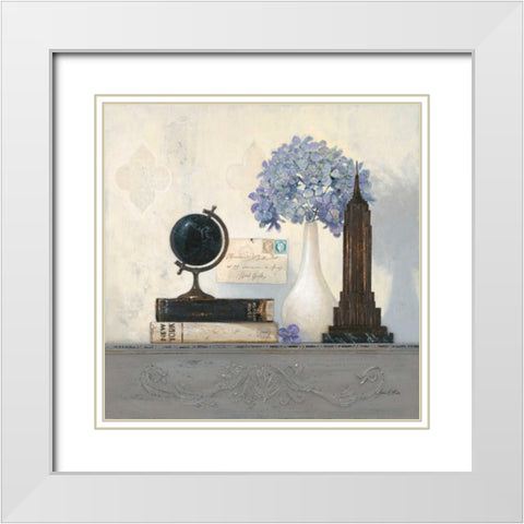 New York  Memento White Modern Wood Framed Art Print with Double Matting by Fisk, Arnie