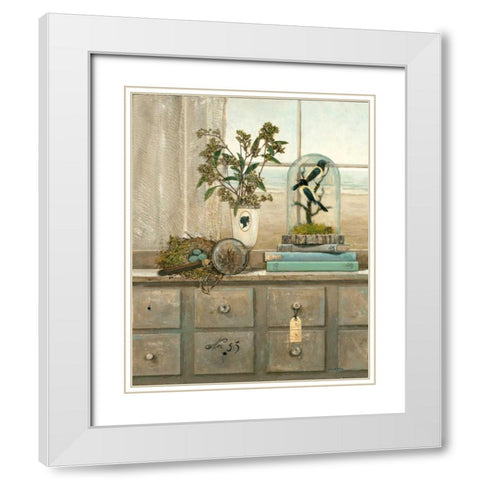 Window on the World White Modern Wood Framed Art Print with Double Matting by Fisk, Arnie