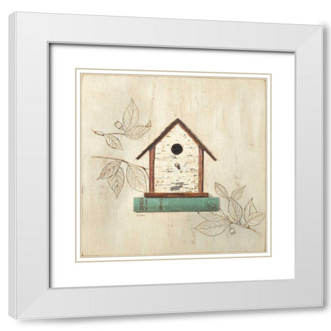 Aviary Home White Modern Wood Framed Art Print with Double Matting by Fisk, Arnie