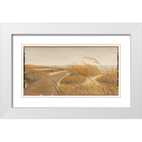 Beach Path White Modern Wood Framed Art Print with Double Matting by Fisk, Arnie