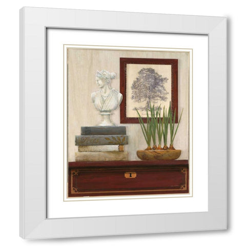 Classical Story White Modern Wood Framed Art Print with Double Matting by Fisk, Arnie