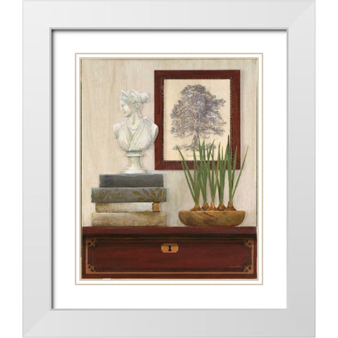 Classical Story White Modern Wood Framed Art Print with Double Matting by Fisk, Arnie